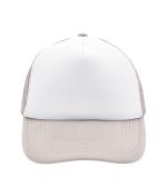 Unisex 5 Panel Polyester Mesh Cap White/light-grey 7622