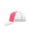 Unisex 5 Panel Polyester Mesh Cap Neon-pink/white 7622