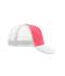 Unisex 5 Panel Polyester Mesh Cap Neon-pink/white 7622