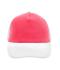 Unisex 5 Panel Polyester Mesh Cap Neon-pink/white 7622