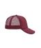 Unisex 5 Panel Polyester Mesh Cap Dieprood 7622