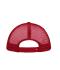 Unisex 5 Panel Polyester Mesh Cap Red 7622