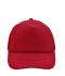 Unisex 5 Panel Polyester Mesh Cap Red 7622