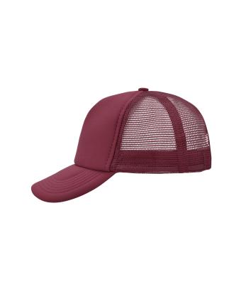 Unisex 5 Panel Polyester Mesh Cap Burgundy 7622