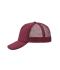 Unisex 5 Panel Polyester Mesh Cap Burgundy 7622