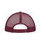 Unisex 5 Panel Polyester Mesh Cap Burgundy 7622