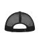 Unisex 5 Panel Polyester Mesh Cap Black 7622