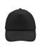 Unisex 5 Panel Polyester Mesh Cap Black 7622