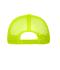 Unisex 5 Panel Polyester Mesh Cap Black/neon-yellow 7622