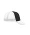 Unisex 5 Panel Polyester Mesh Cap Black/white 7622