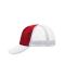 Unisex 5 Panel Polyester Mesh Cap Red/white 7622