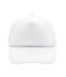 Unisex 5 Panel Polyester Mesh Cap White 7622