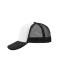 Unisex 5 Panel Polyester Mesh Cap White/black 7622