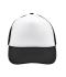 Unisex 5 Panel Polyester Mesh Cap White/black 7622