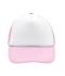 Unisex 5 Panel Polyester Mesh Cap White/baby-pink 7622