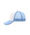 Unisex 5 Panel Polyester Mesh Cap White/light-blue 7622