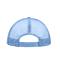 Unisex 5 Panel Polyester Mesh Cap White/light-blue 7622