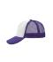 Unisex 5 Panel Polyester Mesh Cap White/lilac 7622