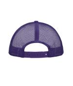 Unisex 5 Panel Polyester Mesh Cap White/lilac 7622