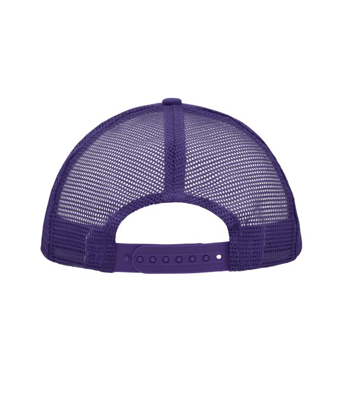 Unisex 5 Panel Polyester Mesh Cap White/lilac 7622