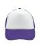 Unisex 5 Panel Polyester Mesh Cap White/lilac 7622