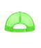 Unisex 5 Panel Polyester Mesh Cap White/neon-green 7622