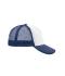 Unisex 5 Panel Polyester Mesh Cap White/navy 7622