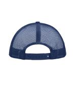 Unisex 5 Panel Polyester Mesh Cap White/navy 7622
