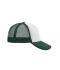 Unisex 5 Panel Polyester Mesh Cap White/dark-green 7622