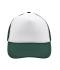 Unisex 5 Panel Polyester Mesh Cap White/dark-green 7622