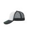 Unisex 5 Panel Polyester Mesh Cap White/graphite 7622