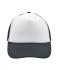 Unisex 5 Panel Polyester Mesh Cap White/graphite 7622