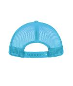 Unisex 5 Panel Polyester Mesh Cap White/pacific 7622