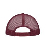 Unisex 5 Panel Polyester Mesh Cap White/burgundy 7622
