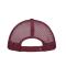 Unisex 5 Panel Polyester Mesh Cap White/burgundy 7622