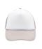 Unisex 5 Panel Polyester Mesh Cap White/light-grey 7622