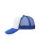 Unisex 5 Panel Polyester Mesh Cap White/royal 7622