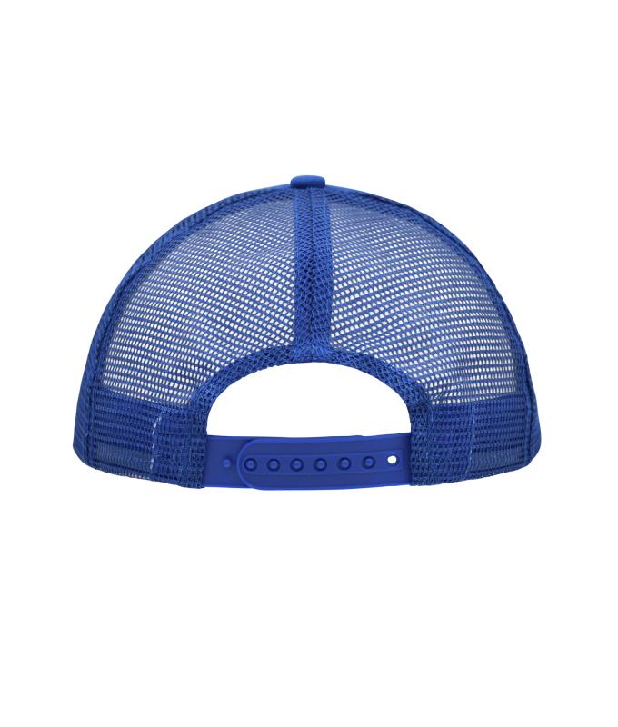Unisex 5 Panel Polyester Mesh Cap White/royal 7622
