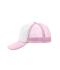 Unisex 5 Panel Polyester Mesh Cap White/baby-pink 7622