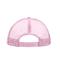 Unisex 5 Panel Polyester Mesh Cap White/baby-pink 7622
