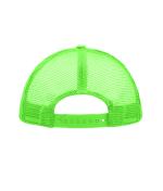 Unisex 5 Panel Polyester Mesh Cap White/neon-green 7622
