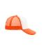 Unisex 5 Panel Polyester Mesh Cap White/neon-orange 7622