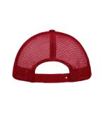 Unisex 5 Panel Polyester Mesh Cap White/red 7622