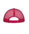 Unisex 5 Panel Polyester Mesh Cap White/magenta 7622