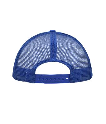 Unisex 5 Panel Polyester Mesh Cap White/royal 7622