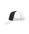 Unisex 5 Panel Polyester Mesh Cap Zwart/wit 7622