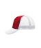 Unisex 5 Panel Polyester Mesh Cap Rood/wit 7622