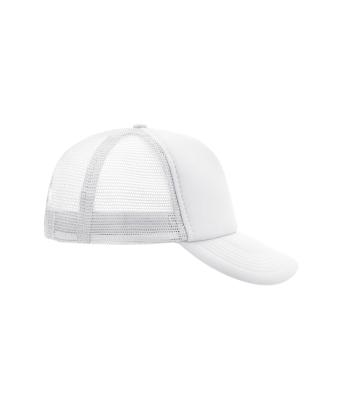 Unisex 5 Panel Polyester Mesh Cap Wit 7622