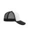 Unisex 5 Panel Polyester Mesh Cap Wit/zwart 7622