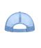 Unisex 5 Panel Polyester Mesh Cap Wit/lichtblauw 7622